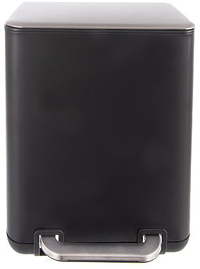 Rubbish Bin ORION Exclusive BLACK Waste basket 6 L with pedal stainless steel/UH ...