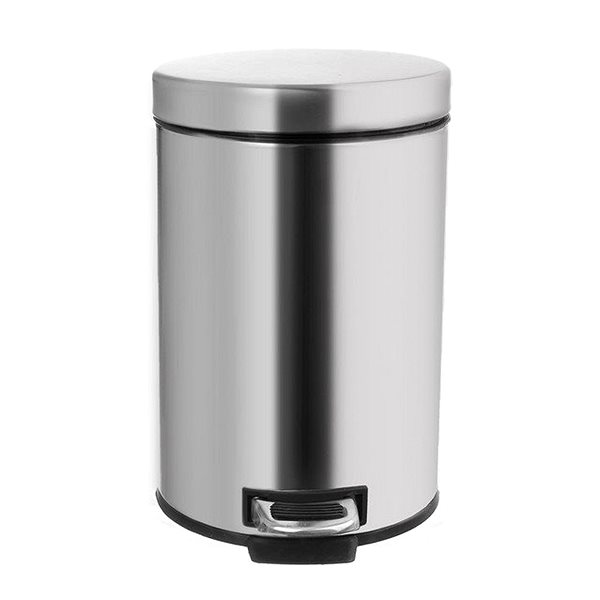 Rubbish Bin Stainless steel/UH Waste Bin with Pedal, 12l Screen