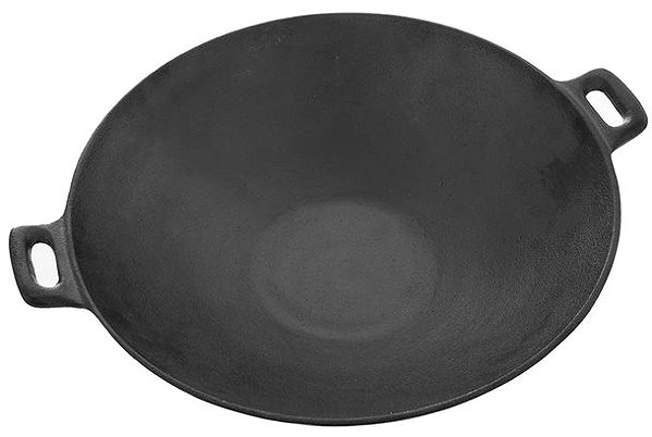 Wok Pan Cast Iron WOK, Diameter of 30cm ...