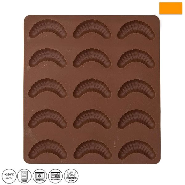 Baking Mould Crescent 15 BROWN Silicone Mould Features/technology