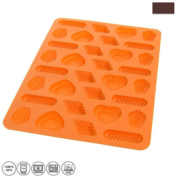 Baking Mould Madeleine Silicone Form, 32 mix, BROWN ...