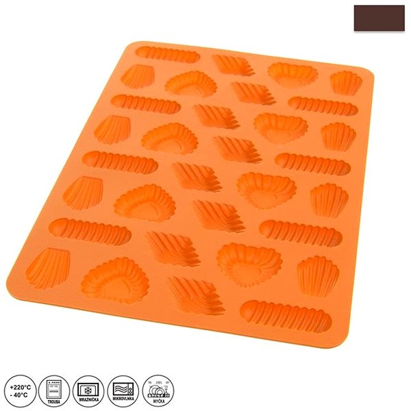 Baking Mould Madeleine's Silicone Form  32 Mix ORANGE Features/technology