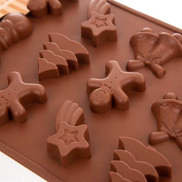 Baking Mould Silicone Baking Mould CHRISTMAS 15 Brown Features/technology