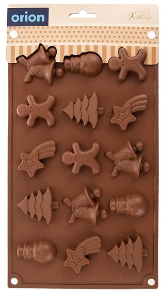 Baking Mould Silicone Baking Mould CHRISTMAS 15 Brown Packaging/box