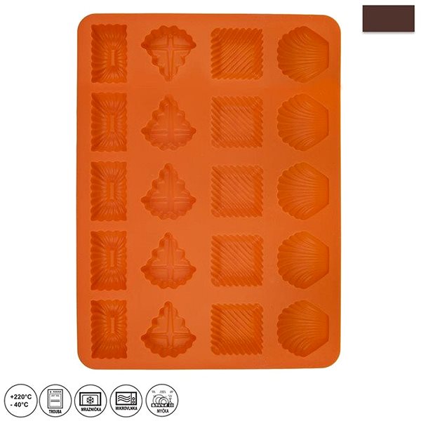 Baking Mould Madeleines Mix Silicone Mould 20 BROWN ...