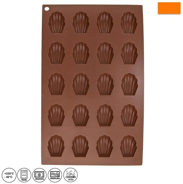 Baking Mould MADELEINE 20 BROWN Silicone Form ...