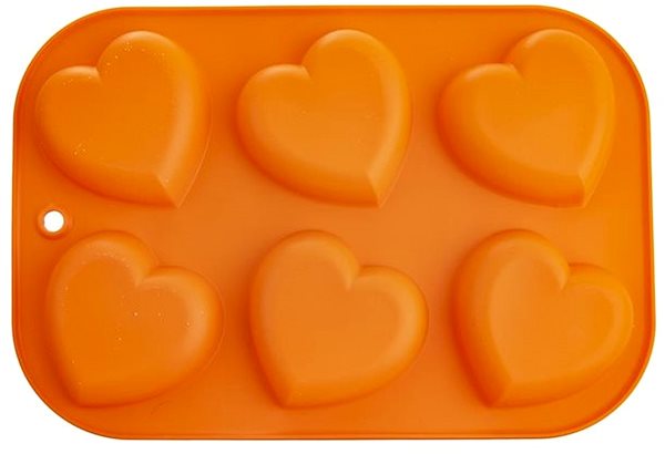 Baking Mould Silicone Baking Mould MUFFIN HEARTS 6 Orange Back page