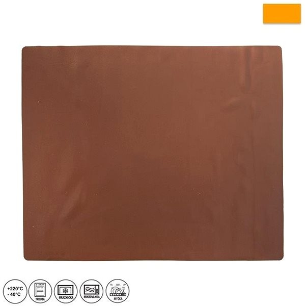 Baking Mould Silicone Rolling Sheet 50x40x0.1cm BROWN Features/technology
