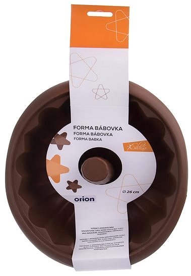Baking Mould Silicone Bundt Pan, diameter of 26cm BROWN Packaging/box