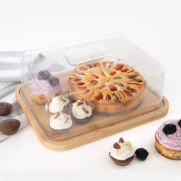 Serving board Orion Serving board bamboo + lid UH 28 × 22 × 11 cm .