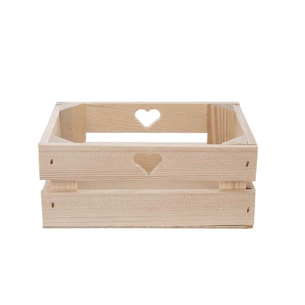 Úložný box ORION Debnička drevo INDUSTRIAL srdce 20 × 14,5 × 8 cm ...