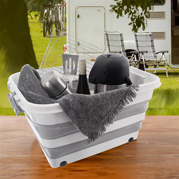 Aufbewahrungsbox ORION Box KEMP faltbar, Räder + Deckel 30 l ...