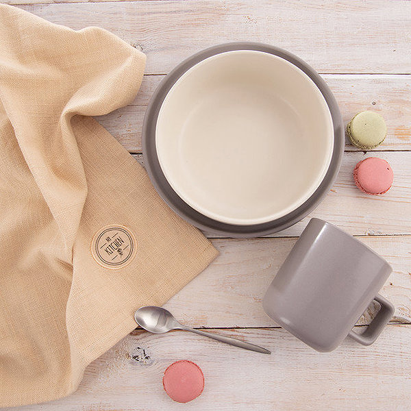 Küchenhandtuch ORION Baumwoll-Küchenhandtücher, My kitchen 2 Stück, beige ...