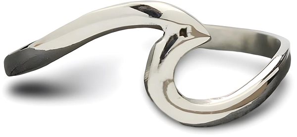 ORIENTAL Silver ring free Wave, size 57.