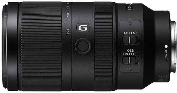 Objektiv Sony E 70-350 mm 1: 4,5-6,3 G OSS Seitlicher Anblick