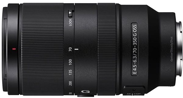 Objektiv Sony E 70-350 mm 1: 4,5-6,3 G OSS Seitlicher Anblick
