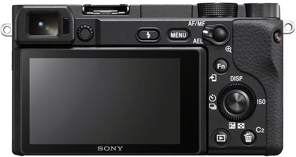 Digitalkamera Sony Alpha A6400 + E PZ 16–50 mm f/3,5–5,6 OSS - schwarz Rückseite