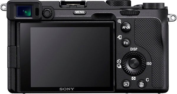 Digitálny fotoaparát Sony Alpha A7C čierny + Grip GP-VPT2BT + Mikrofón ECM-W2BT Zadná strana
