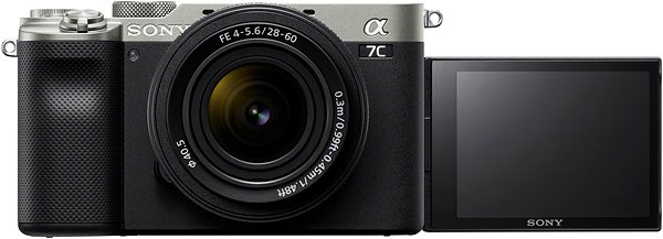 Digitálny fotoaparát Sony Alpha A7C + FE 28–60 mm f/4 – 5,6 strieborný + Mikrofón ECM-W2BT Vlastnosti/technológia