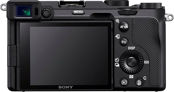 Digitálny fotoaparát Sony Alpha A7C + FE 28–60 mm f/4 – 5,6 čierny+ Grip GP-VPT2BT + Mikrofón ECM-W2BT Zadná strana