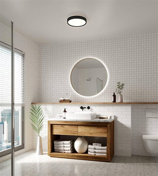 Ceiling Light Nordlux LED bathroom ceiling light Noxy IP44 - black ...