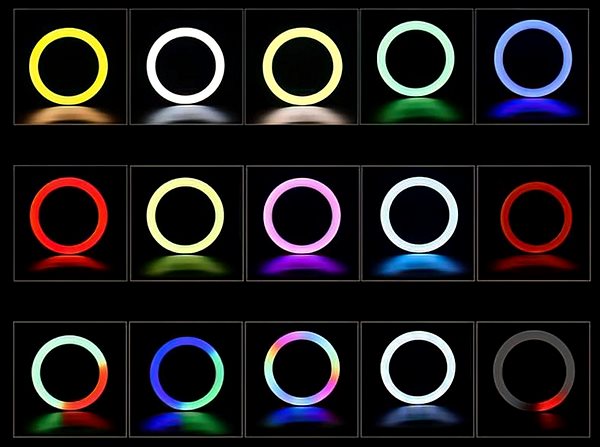 Svetlo na fotenie Aga Kruhové LED RGB svetlo 10