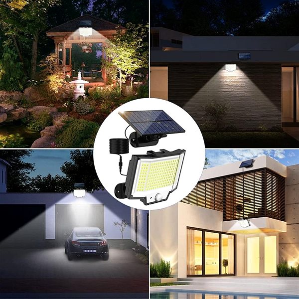 LED Reflector Xtech solar LED luminaire SLX-200 sensor 200 LED ...