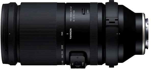 Objektív Tamron 150 – 500 mm f/5 – 6,7 Di III VC VXD pre Sony E Bočný pohľad