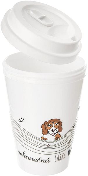 Thermotasse ORION Becher Thermobecher ENDLOSE LIEBE Hund 0,35 l UH ...