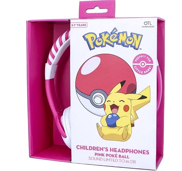 Fej-/fülhallgató OTL Pokémon Pink Pokeball Csomagolás/doboz