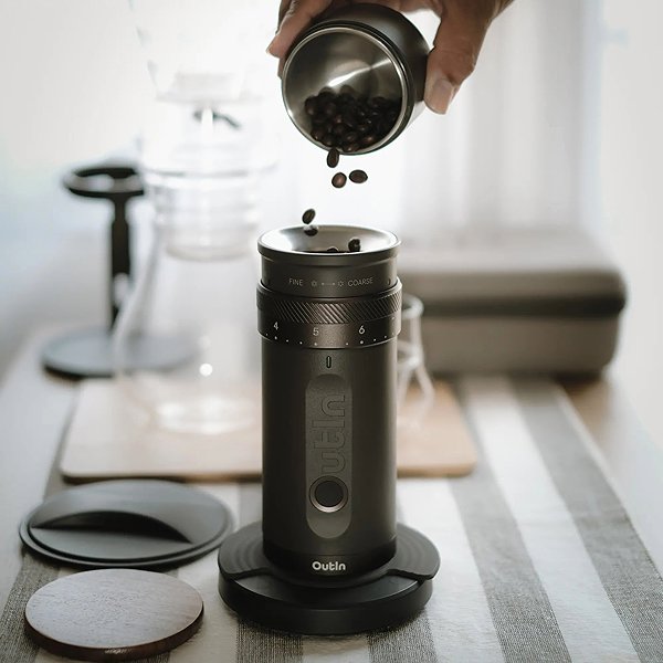 Kaffeemühle OUTIN Fino Tundra Brown Portable Coffee Grinder ...