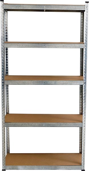 Shelving Unit OUTREACH Metal shelf 180 × 90 × 40 cm, 5 shelves silver ...