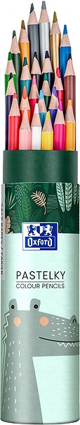 Színes ceruza Oxford Kids - krokodilos tubusban, 24 + 2 szín ...