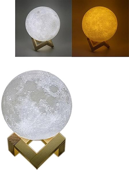 Stolová lampa Berger Nočné svetlo Led Luna s batériou 12 cm ...