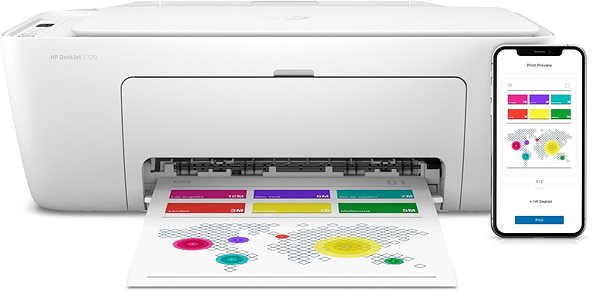 Inkjet Printer HP Deskjet 2720 Ink All-in-One Features/technology