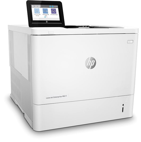 Laserdrucker HP LaserJet Enterprise M611dn Seitlicher Anblick