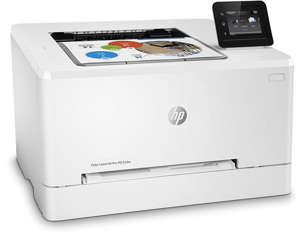 Laserdrucker HP Color LaserJet Pro M255dw Seitlicher Anblick