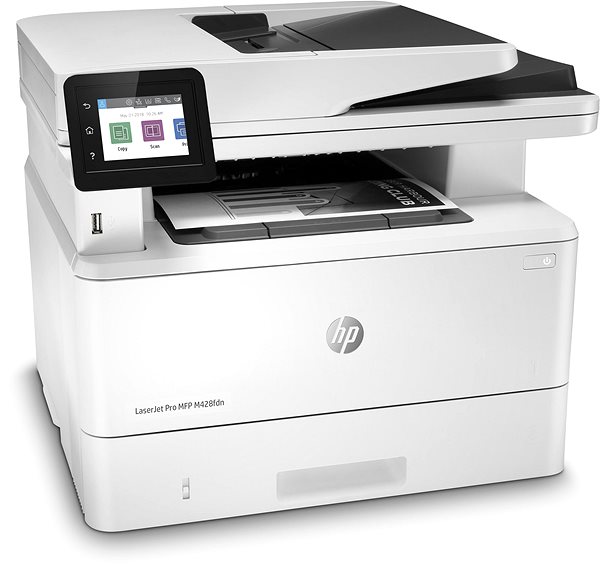 Laserdrucker HP LaserJet Pro MFP M428fdn Seitlicher Anblick