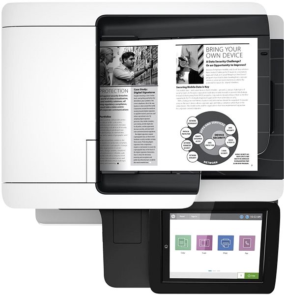 Laser Printer HP LaserJet Enterprise MFP M528dn Screen