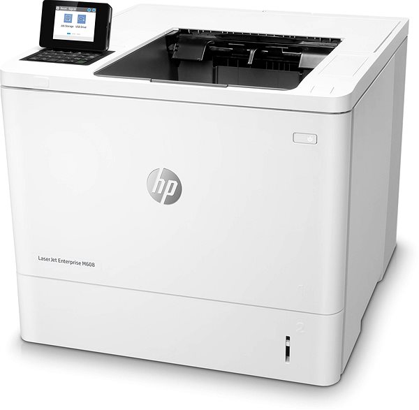 Laserdrucker HP LaserJet Enterprise M608n Seitlicher Anblick