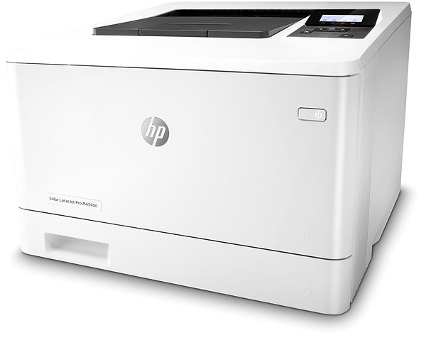 Laserdrucker HP Color LaserJet Pro M454dn Seitlicher Anblick