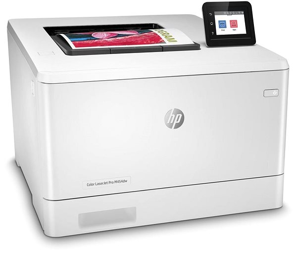 Laserdrucker HP Color LaserJet Pro M454dw printer Seitlicher Anblick