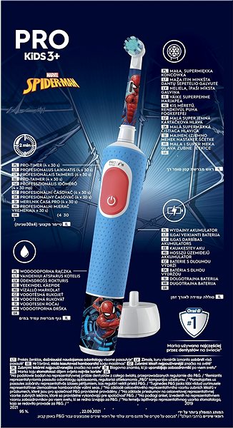 Elektrická zubná kefka Oral-B CEUAIL D103.413.2K Spiderman Hbox PTHBR ...