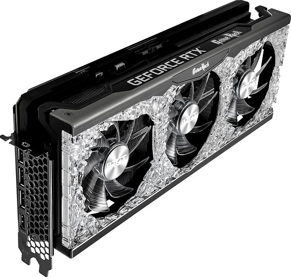 Graphics Card PALIT GeForce RTX 3070 Ti GameRock 8GB Lateral view
