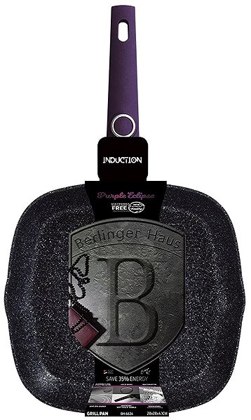 Pan BERLINGERHAUS Grill pan with titanium surface 28 cm Purple Eclipse Collection .