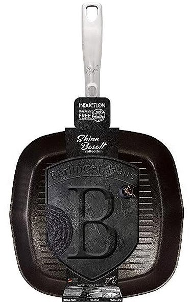 Pan BERLINGERHAUS Grilling pan with titanium surface 28 cm Shine Basalt Collection .