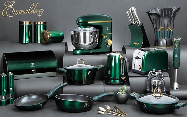 Pan BERLINGERHAUS Deep pan with titanium surface 24 cm Emerald Collection .