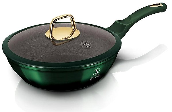 Pan BERLINGERHAUS Deep pan with titanium surface 24 cm Emerald Collection .
