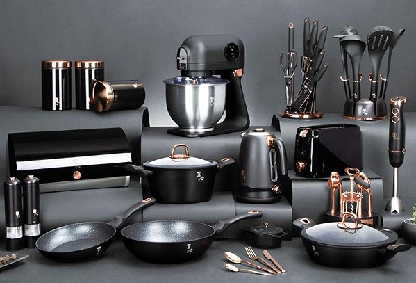 Pan BERLINGERHAUS Fish and steak pan with marble surface 35 cm Black Rose Collection .