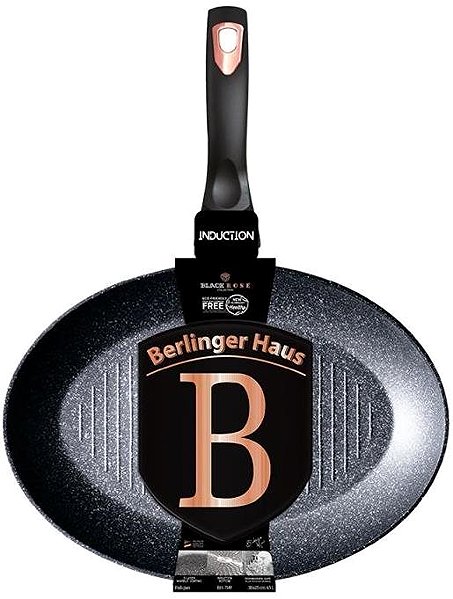 Pan BERLINGERHAUS Fish and steak pan with marble surface 35 cm Black Rose Collection .